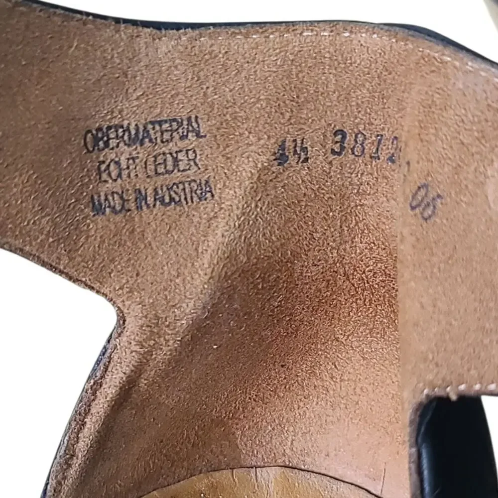 Paul Green Black Coco Leather Ankle Strap Sandal Size 4.5 UK (7 US) - Picture 6 of 6